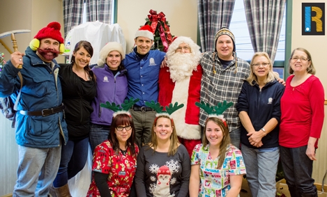 BMAH Team with Santa at Open House 