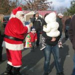 Santa Claus at Belle Mead Animal Hospital Reindeer Holiday Event