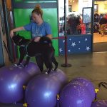 Rehabilition exercises at Bark in the Park Night